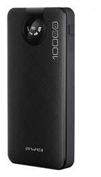 Awei P133K Power Bank 10000mAh με Θύρα USB-A και Θύρα USB-C Μαύρο