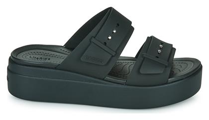 Crocs Brooklyn Καλοκαιρινές Γυναικείες Πλατφόρμες Μαύρες