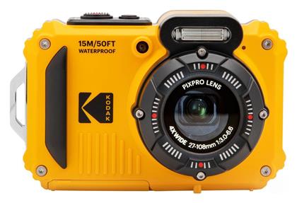 Kodak WPZ2 16MP Full HD (1080p) Οπτικό Ζουμ 4x Κίτρινη