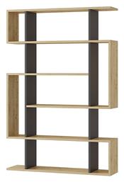 Βιβλιοθήκη Mito 108x25x161εκ. Οξιάς / Ανθρακί