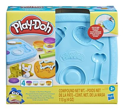 Hasbro Play-Doh Πλαστελίνη - Παιχνίδι Create and Go Pets για 3+ Ετών, 4τμχ