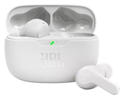 JBL Wave Beam In-ear Bluetooth Handsfree Ακουστικά με Θήκη Φόρτισης Λευκά