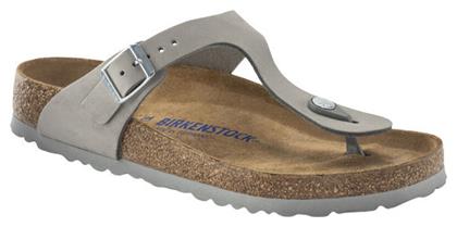 Birkenstock Gizeh Soft Footbed Δερμάτινα Γυναικεία Σανδάλια σε Χρώμα Regular Fit