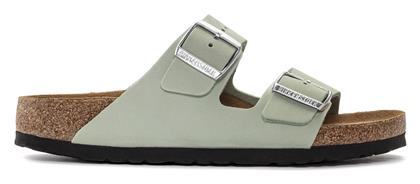 Birkenstock Arizona Δερμάτινα Γυναικεία Σανδάλια Ανατομικά σε Πράσινο Χρώμα Narrow Fit από το X-ray shoes