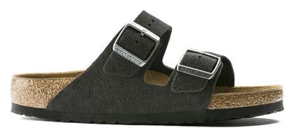 Birkenstock Arizona Δερμάτινα Ανδρικά Σανδάλια Velvet Grey Narrow Fit