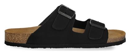 Plakton Δερμάτινα Γυναικεία Σανδάλια Nubuck Black