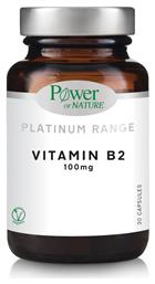 Power Of Nature Platinum Range Vitamin B2 Βιταμίνη 100mg 30 κάψουλες