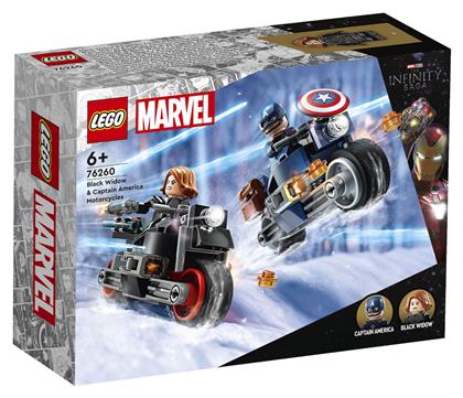 Lego Marvel Black Widow & Captain America Motorcycles για 6+ Ετών