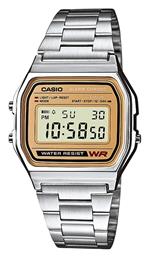 Casio Ρολόι Χρονογράφος Μπαταρίας με Ασημί Μεταλλικό Μπρασελέ