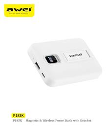 Awei P185K Power Bank 10000mAh με Θύρα USB-A Power Delivery Λευκό