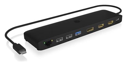 Icy Box USB-C Docking Station με HDMI/DisplayPort 4K PD Ethernet (IB-DK2116-C) από το Public