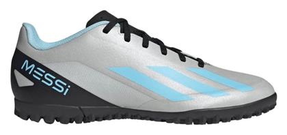 adidas X Crazyfast Messi.4 TF Χαμηλά Ποδοσφαιρικά Παπούτσια με Σχάρα Silver Metallic / Bliss Blue / Core Black