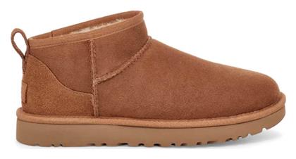 Ugg Australia Classic Ultra Mini Δερμάτινα Καφέ Ανδρικά Μποτάκια