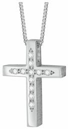 Triantos Λευκόχρυσος Σταυρός 14K