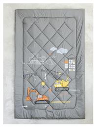 Nima Παιδικό Πάπλωμα Μονό με Γέμιση Microfiber Under Construction Γκρι 160x240εκ.