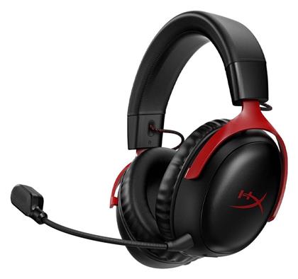 HyperX Cloud III Wireless Over Ear Gaming Headset με σύνδεση USB Μαύρο / Κόκκινο