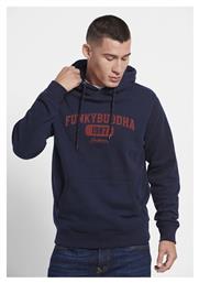 Funky Buddha Φούτερ Navy Μπλε με Κουκούλα