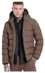 Funky Buddha Ανδρικό Χειμωνιάτικο Μπουφάν Puffer OLIVE BROWN