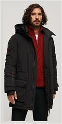 Superdry Ανδρικό Χειμωνιάτικο Μπουφάν Παρκά Αδιάβροχο Μαύρο από το Spartoo