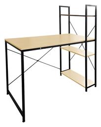 Γραφείο με Βιβλιοθήκη 120x60x75εκ. Melamine Beech