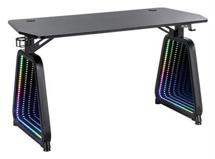 Γραφείο Gaming με LED & USB θύρες 136x60x75εκ. White