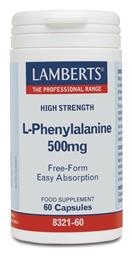 Lamberts L-Phenylalanine 500mg 60 Κάψουλες Unflavoured