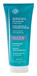 Ducray Keracnyl Gel Καθαρισμού Προσώπου 200ml