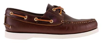 Chicago Δερμάτινα Ανδρικά Boat Shoes σε Καφέ Χρώμα