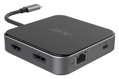 Acer USB-C Docking Station με HDMI/DisplayPort 4K PD Ethernet (HP.DSCAB.013)