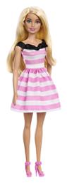 Barbie Blonde with Pink Striped Dress για 3+ Ετών