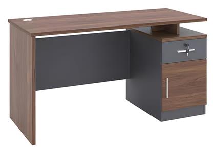 Γραφείο Cassius 120x60x75εκ. Ανθρακί-Καρυδί