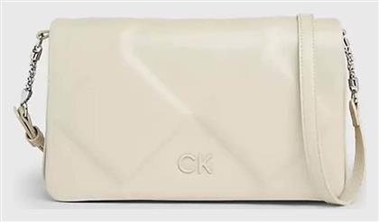 Calvin Klein Quilt Γυναικεία Τσάντα Ώμου Μπεζ