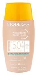 Bioderma Photoderm Nude Touch Αντηλιακή Κρέμα Προσώπου SPF50+ με Χρώμα Very Light 40ml