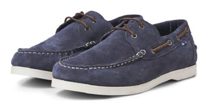 Jack & Jones Suede Ανδρικά Μοκασίνια σε Μπλε Χρώμα