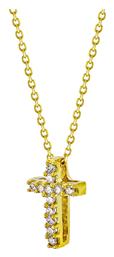 Kiriakos Gofas Χρυσός Σταυρός 14K με Αλυσίδα