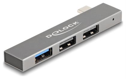 DeLock USB 3.0 Hub 4 Θυρών με σύνδεση USB-C Γκρι