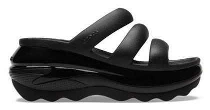 Crocs Mega Crush Καλοκαιρινές Γυναικείες Πλατφόρμες Μαύρες