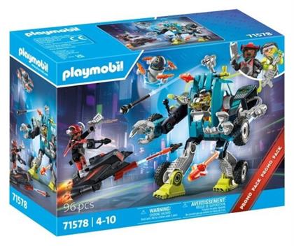 Playmobil Ρομπότ Εναντίον Τζετ για 4-10 ετών