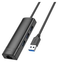 Hoco Hb42 Easy USB 3.0 Hub 4 Θυρών με σύνδεση USB-A / Ethernet