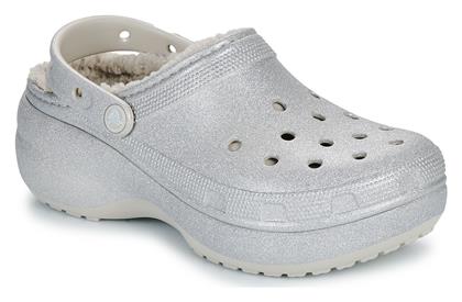 Crocs Classic Platform Glitter Γυναικεία Σαμπό Ασημί