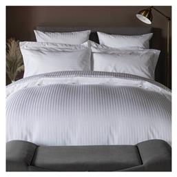 Astron Italy Σεντόνι Ξενοδοχείου Λευκό King Size 280x300εκ. Βαμβάκι & Πολυεστέρας