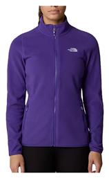 The North Face 100 Glacier Fleece Γυναικεία Ζακέτα με Φερμουάρ σε Μωβ Χρώμα