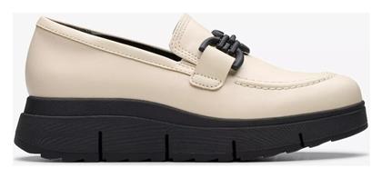 Clarks Δερμάτινα Γυναικεία Loafers σε Μπεζ Χρώμα