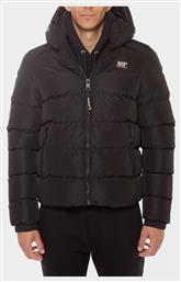 Superdry 'hooded Sports' Ανδρικό Μπουφάν Puffer Μαύρο