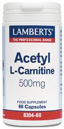Lamberts Acetyl L-Carnitine 500mg 60 κάψουλες