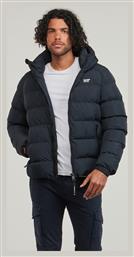 Superdry Μπουφάν Puffer Navy Μπλε από το Spartoo
