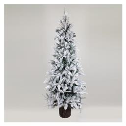 Χριστουγεννιάτικο Δέντρο Ελβετία Χιονισμένο με Ξύλινο Κορμό