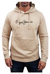 Pepe Jeans Φούτερ Concrete Beige, Ecru με Κουκούλα