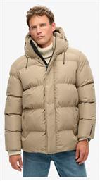 Superdry Μπουφάν Puffer Μπεζ, Timber Wolf Brown από το Karakikes