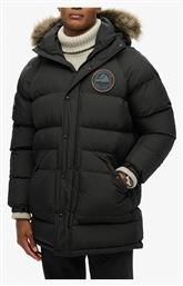 Superdry D3 Ovin Everest Longline Μπουφάν Puffer Jet Black από το ProjectShops